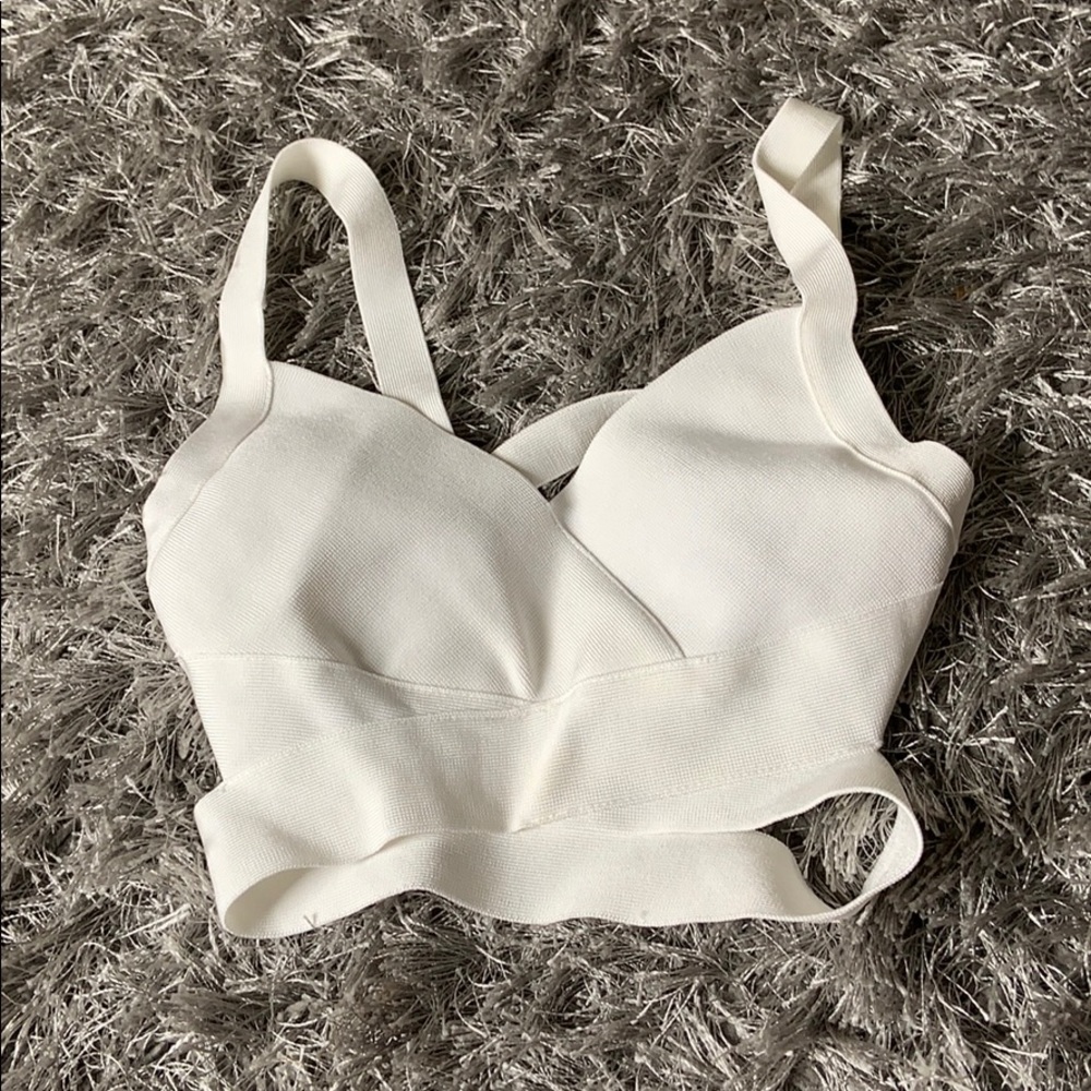 White open crop top